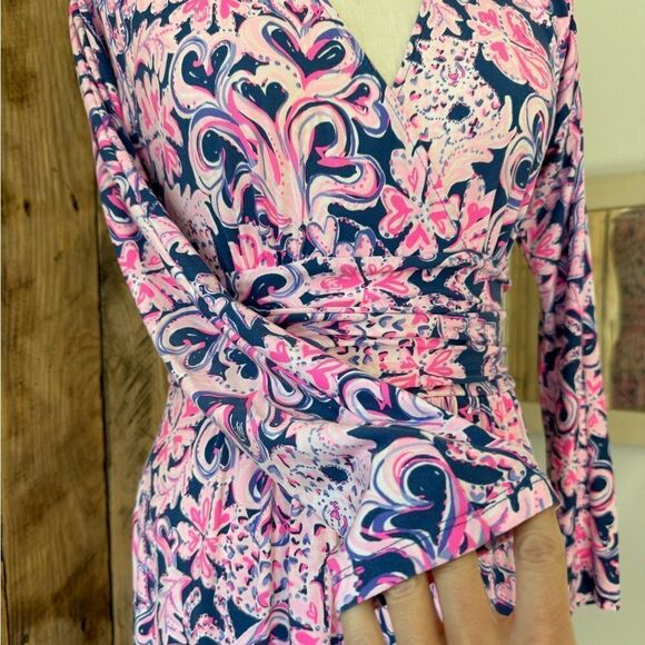 LILLY PULITZER Nichola Long Sleeve Maxi Dress in Love You Bunches Size Small - Picture 3 of 14